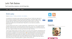 Desktop Screenshot of letstalkbabies.com